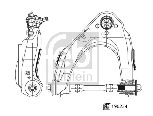 Control/Trailing Arm, wheel suspension 196234