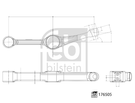 Control/Trailing Arm, wheel suspension 176505