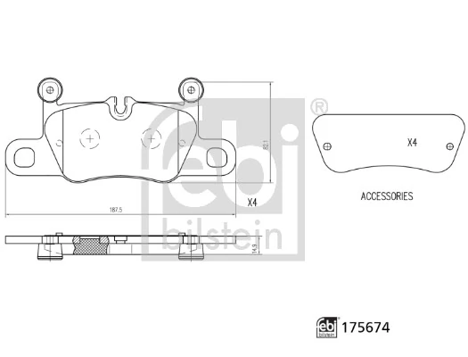 Brake Pad Set, disc brake 175674