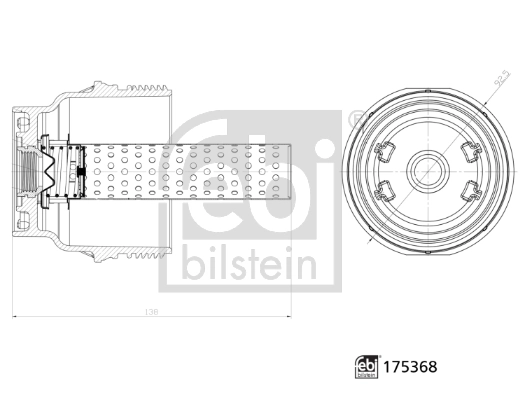 FEBI BILSTEIN 175368 Cap, oil filter housing