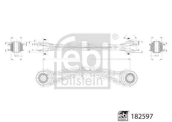 Control/Trailing Arm, wheel suspension 182597