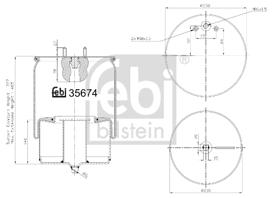 Bellow, air suspension 35674