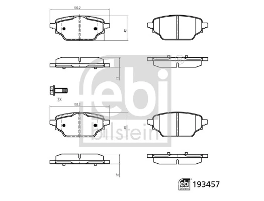 Brake Pad Set, disc brake 193457