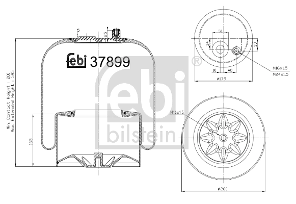 Bellow, air suspension 37899