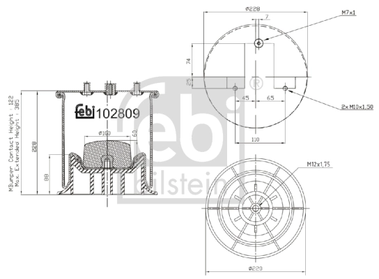 Bellow, air suspension 102809