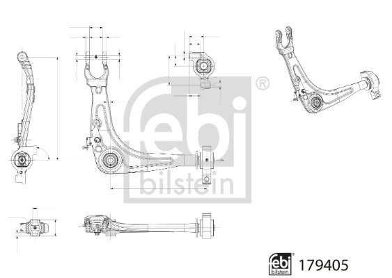 Control/Trailing Arm, wheel suspension 179405