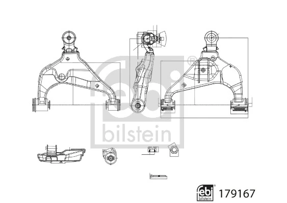 Control/Trailing Arm, wheel suspension 179167