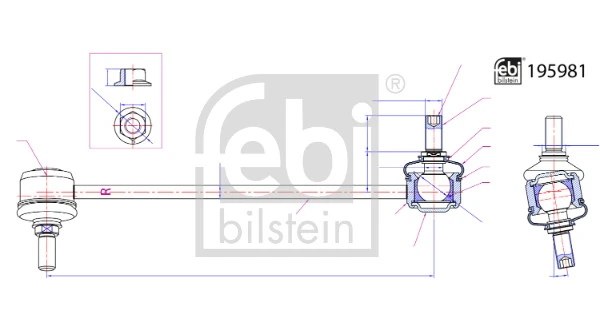 Link/Coupling Rod, stabiliser bar 195981