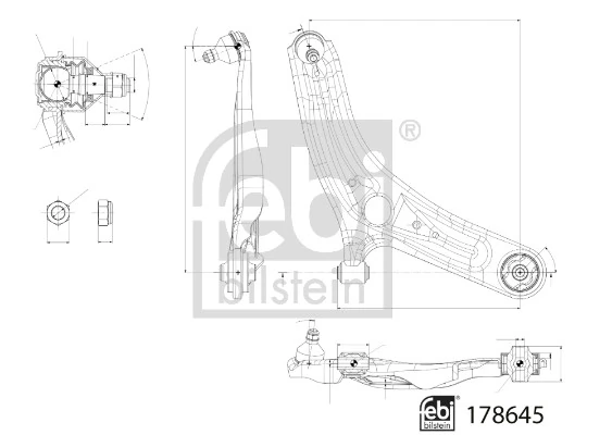 Control/Trailing Arm, wheel suspension 178645