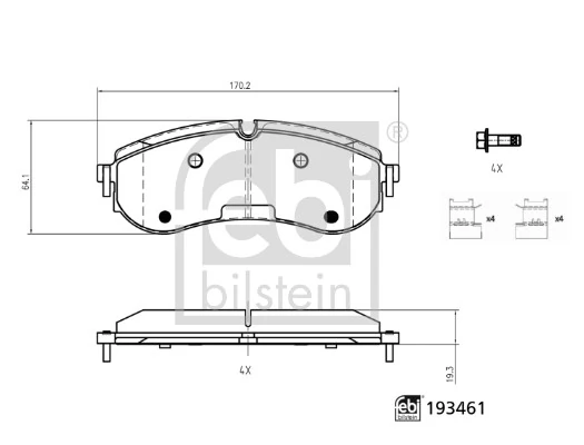 Brake Pad Set, disc brake 193461