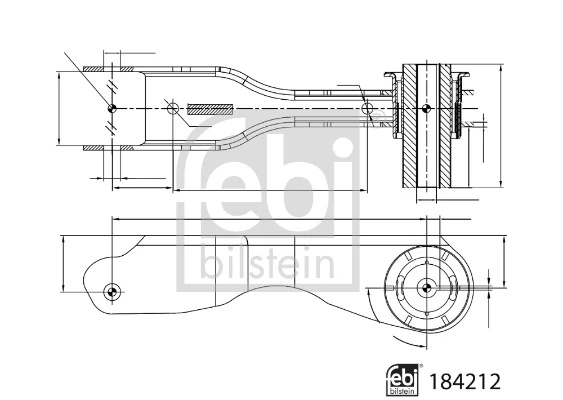 Control/Trailing Arm, wheel suspension 184212