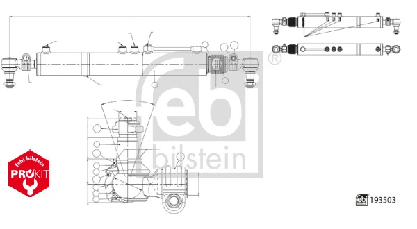 Slave Cylinder, power steering ProKit 193503
