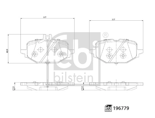 Brake Pad Set, disc brake 196779