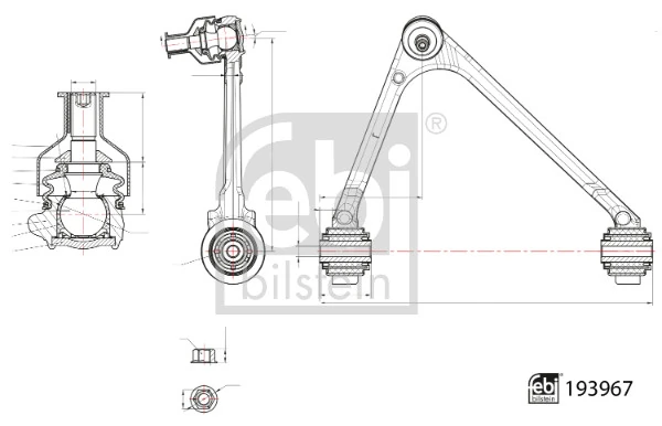 Control/Trailing Arm, wheel suspension 193967