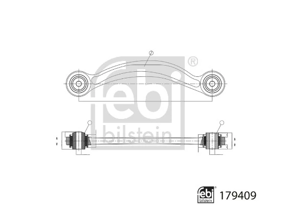Control/Trailing Arm, wheel suspension 179409