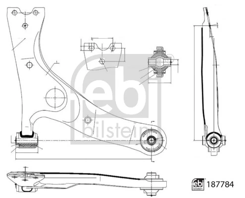 Control/Trailing Arm, wheel suspension 187784