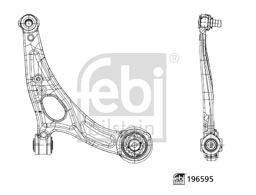 Control/Trailing Arm, wheel suspension 196595