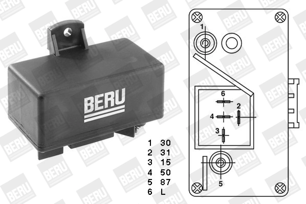 BorgWarner (BERU) GR066 Relay, glow plug system