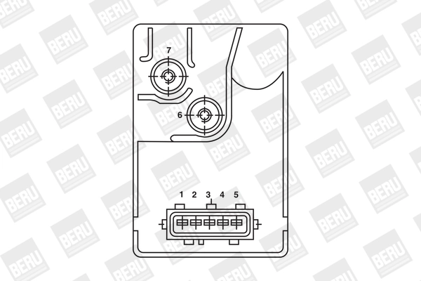 BorgWarner (BERU) GR034 Relay, glow plug system