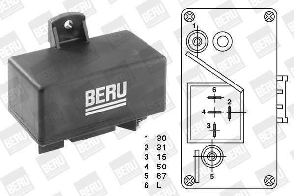 BorgWarner (BERU) GR065 Relay, glow plug system