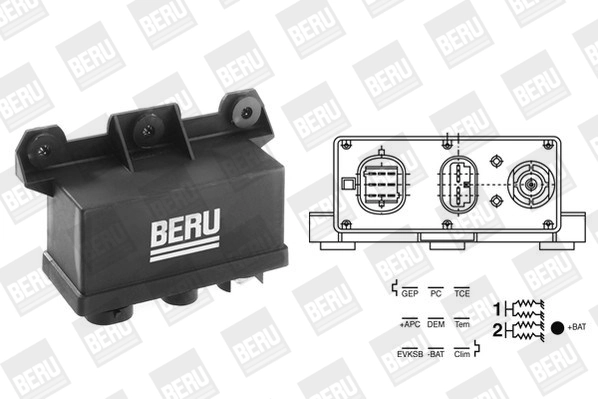 BorgWarner (BERU) GR067 Relay, glow plug system
