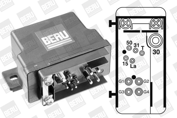 BorgWarner (BERU) GR074 Relay, glow plug system