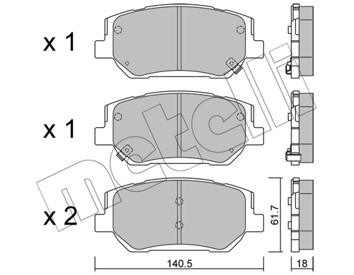 Brake Pad Set, disc brake 22-1297-0