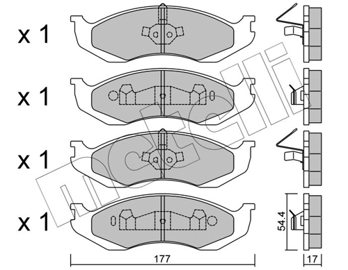 Brake Pad Set, disc brake 22-0218-0