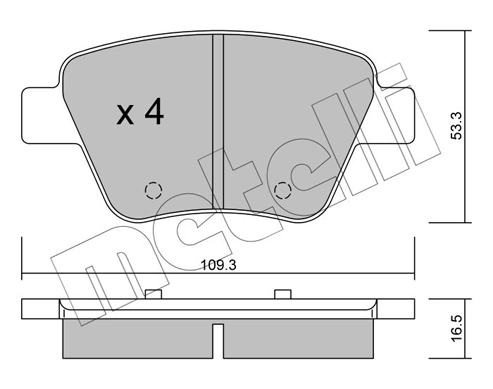 Brake Pad Set, disc brake 22-0889-0