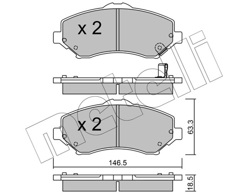 Brake Pad Set, disc brake 22-0862-1