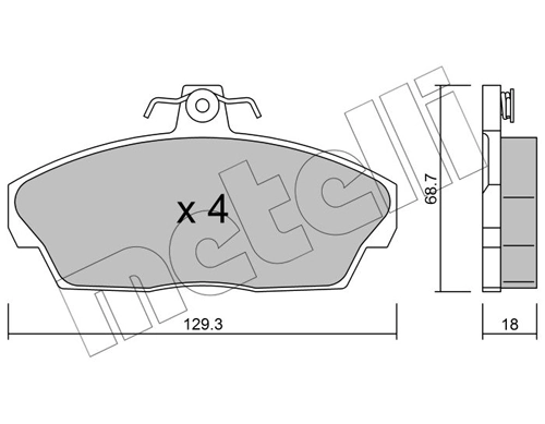Brake Pad Set, disc brake 22-0174-1