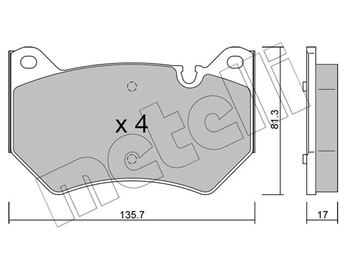 Brake Pad Set, disc brake 22-1170-0