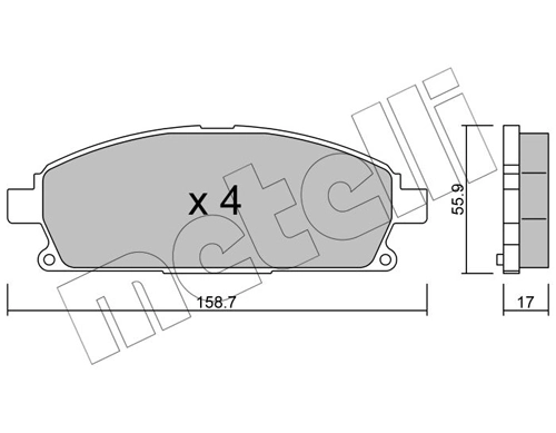 Brake Pad Set, disc brake 22-0406-0
