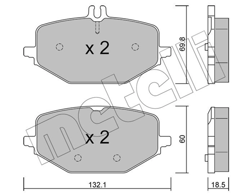 Brake Pad Set, disc brake 22-1274-0