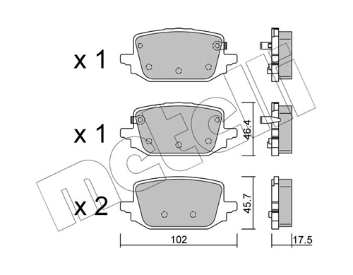Brake Pad Set, disc brake 22-1366-0