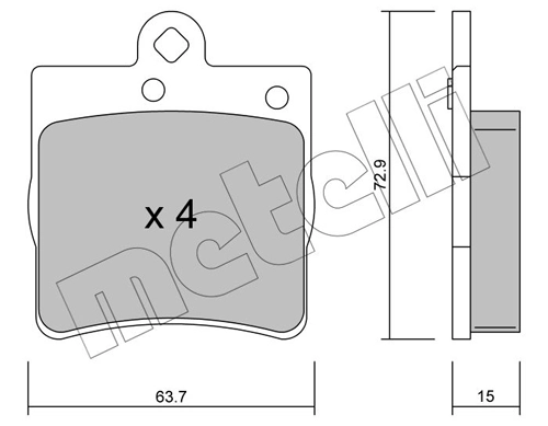 Brake Pad Set, disc brake 22-0343-0