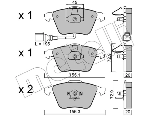 Brake Pad Set, disc brake 22-0549-2