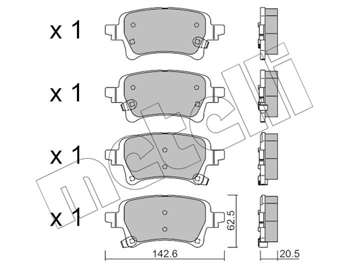 Brake Pad Set, disc brake 22-1376-0