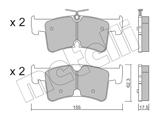 Brake Pad Set, disc brake 22-1389-0