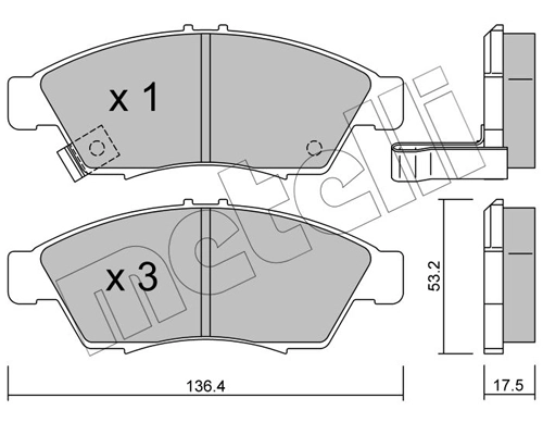 Brake Pad Set, disc brake 22-0437-0