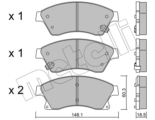 Brake Pad Set, disc brake 22-0838-0