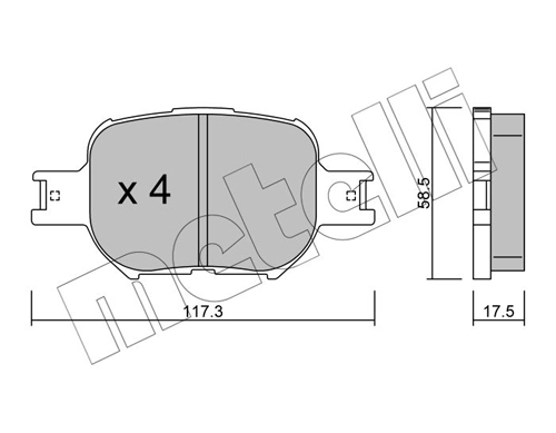 Brake Pad Set, disc brake 22-0614-0