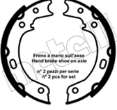 Brake Shoe Set, parking brake 53-0692