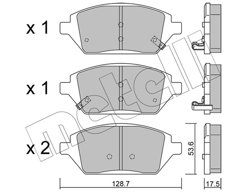 Brake Pad Set, disc brake 22-1211-0