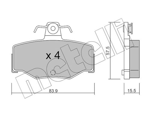 Brake Pad Set, disc brake 22-0199-0