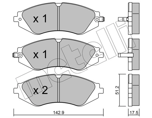 Brake Pad Set, disc brake 22-0294-0