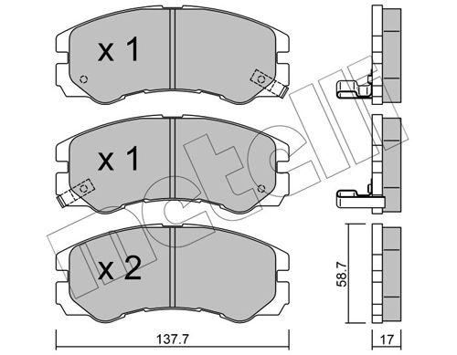 Brake Pad Set, disc brake 22-0357-0