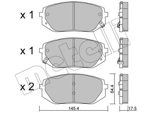 Brake Pad Set, disc brake 22-1300-0