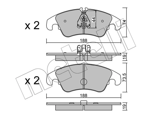 Brake Pad Set, disc brake 22-0775-0
