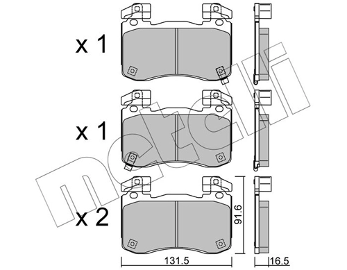 Brake Pad Set, disc brake 22-1306-0